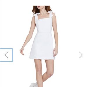 Alice + Olivia white denim dress